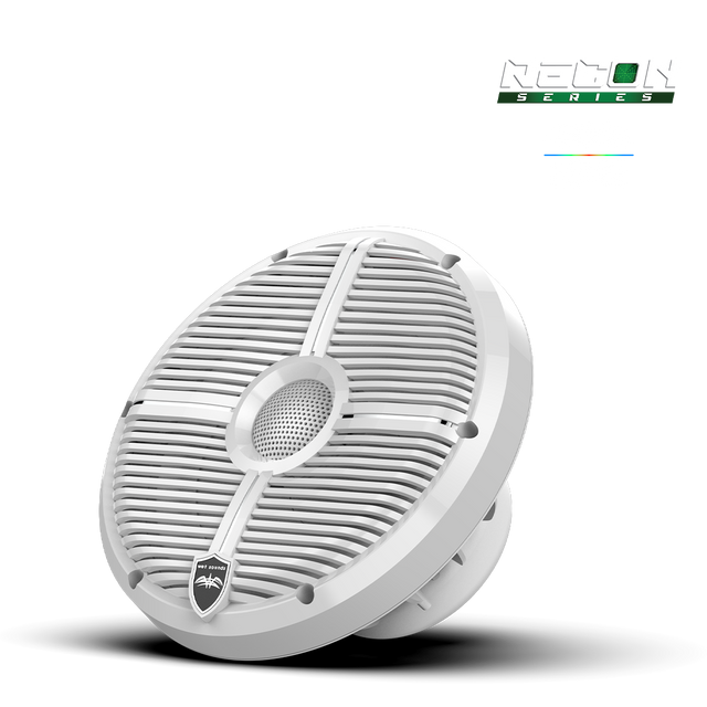 Wet Sounds RECON 8 XW-W RGB | RECON™ Series 8-inch High-Output Component Style Coaxial Speakers w/ XW-White RGB Grilles