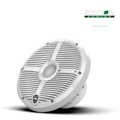 Wet Sounds RECON 8 XW-W RGB | RECON™ Series 8-inch High-Output Component Style Coaxial Speakers w/ XW-White RGB Grilles