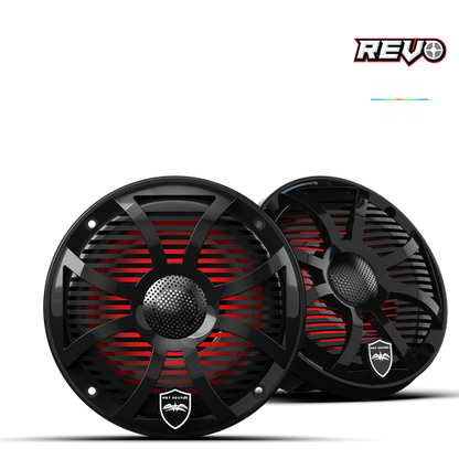 Wet Sounds REVO 6 SW-B V3 | REVO Series 6.5-inch High-Output Component Style Coaxial Speakers w/ RGB Grilles