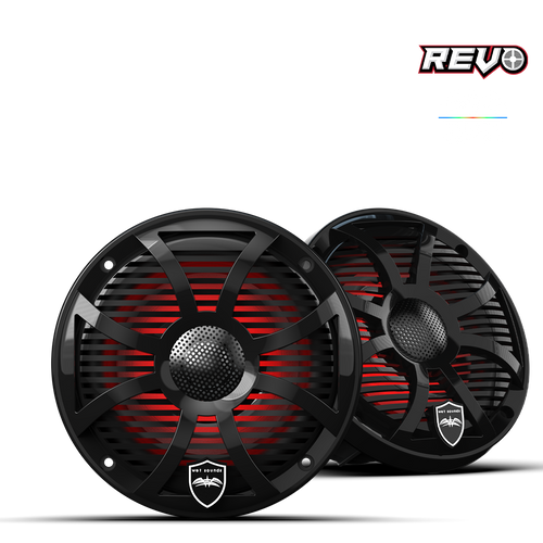 Wet Sounds REVO 6 SW-B V3 | REVO Series 6.5-inch High-Output Component Style Coaxial Speakers w/ RGB Grilles