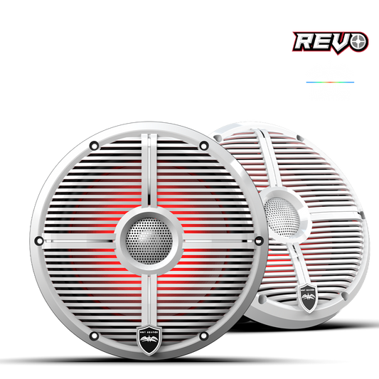 Wet Sounds REVO 8 XW-W V3 | REVO Series 8-inch High-Output Component Style Coaxial Speakers w/ RGB Grilles