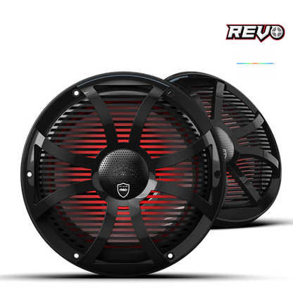 Wet Sounds REVO CX-10 SW-W S2 | REVO Series 10-inch High-Output Component Style Coaxial Speakers w/ SW-White RGB Grilles