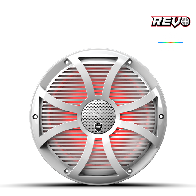 Wet Sounds REVO CX-10 SW-W S2 | REVO Series 10-inch High-Output Component Style Coaxial Speakers w/ SW-White RGB Grilles