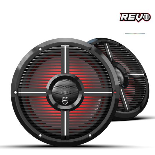 Wet Sounds REVO CX-10 XW-B S2 | REVO Series 10-inch High-Output Component Style Coaxial Speakers w/ RGB Grilles