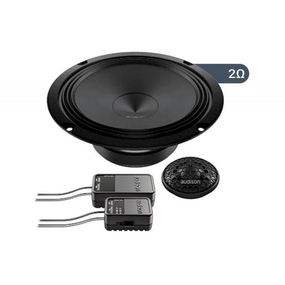 Audison APK 165 Ω2 Prima Series 6.5" 2-Way Component Speaker Set; AP 1 + AP 6.5 2Ω + Grilles
