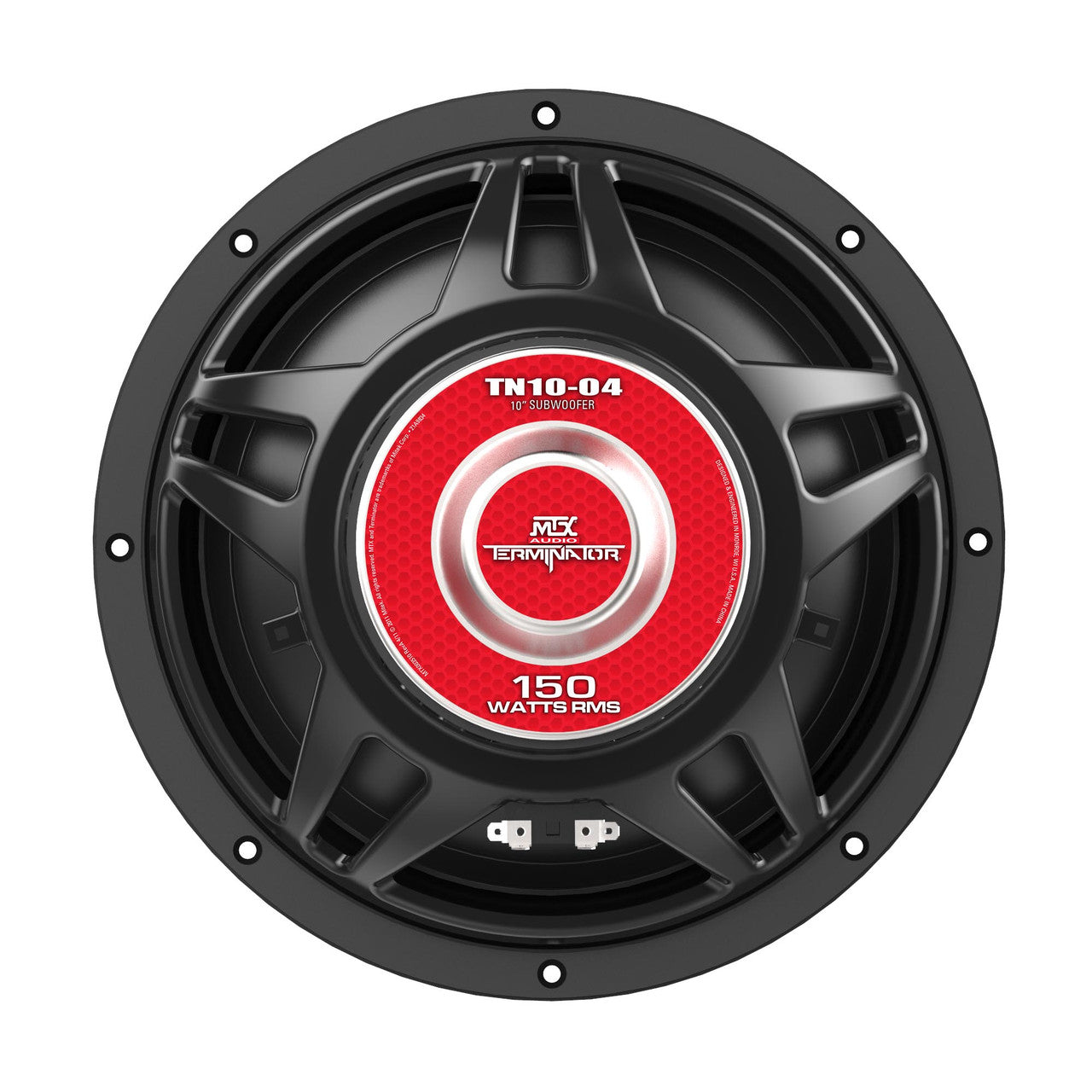 MTX Audio TN12-04 Terminator 12" 200W RMS 4-Ohm Subwoofer, MTX Audio TN10-04 Terminator 10" 150W RMS 4-Ohm Subwoofer,