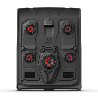 Wet Sounds AR-5 Defender Max Amplified Roof Audio System with Lighting - Four 8-Inch Speakers, One 12-Inch Subwoofer, WS-MC-2 Receiver & 4-Ch Amplifier Compatible with 2017+ Can-Am Defender Max