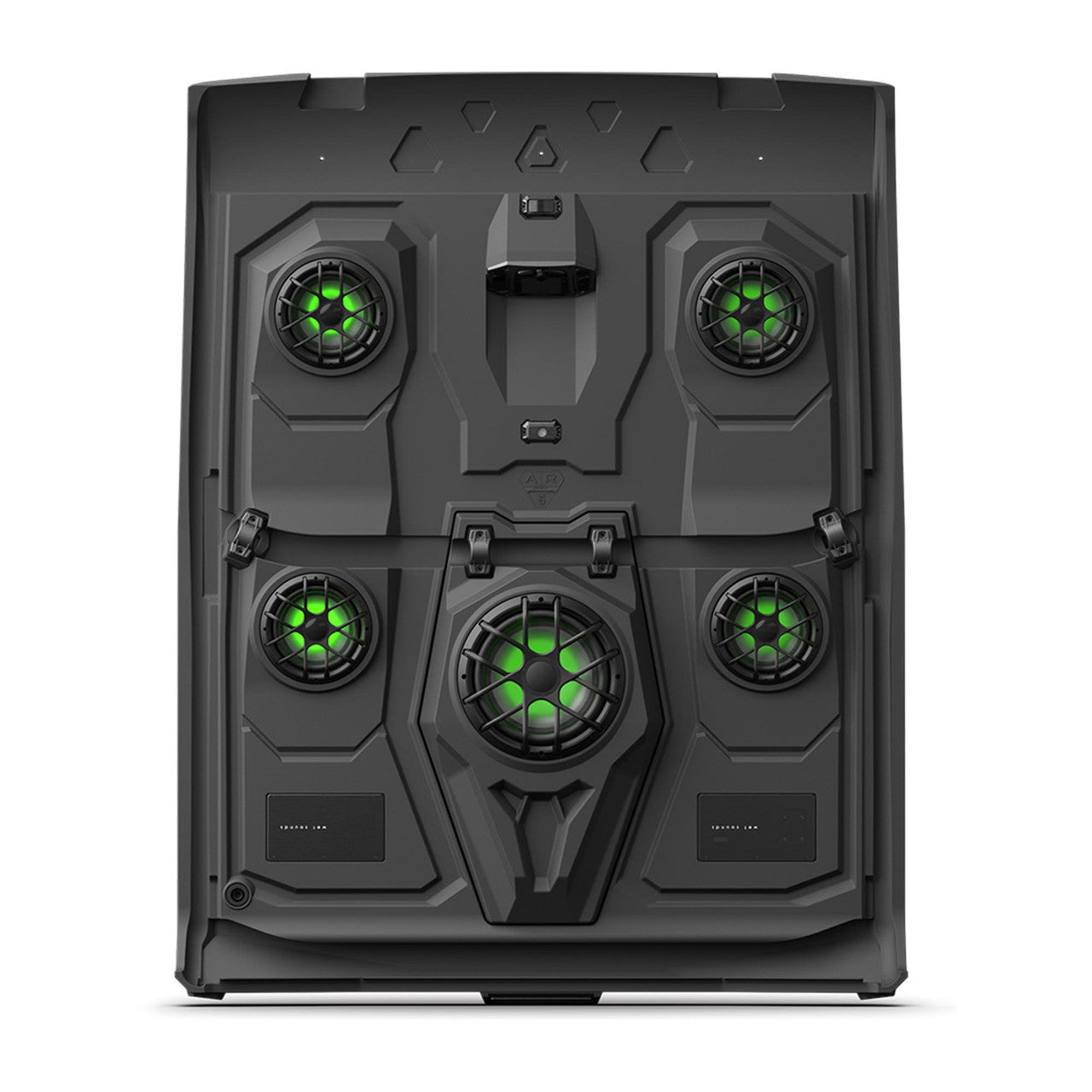 Wet Sounds AR-5 Defender Max Amplified Roof Audio System with Lighting - Four 8-Inch Speakers, One 12-Inch Subwoofer, WS-MC-2 Receiver & 4-Ch Amplifier Compatible with 2017+ Can-Am Defender Max