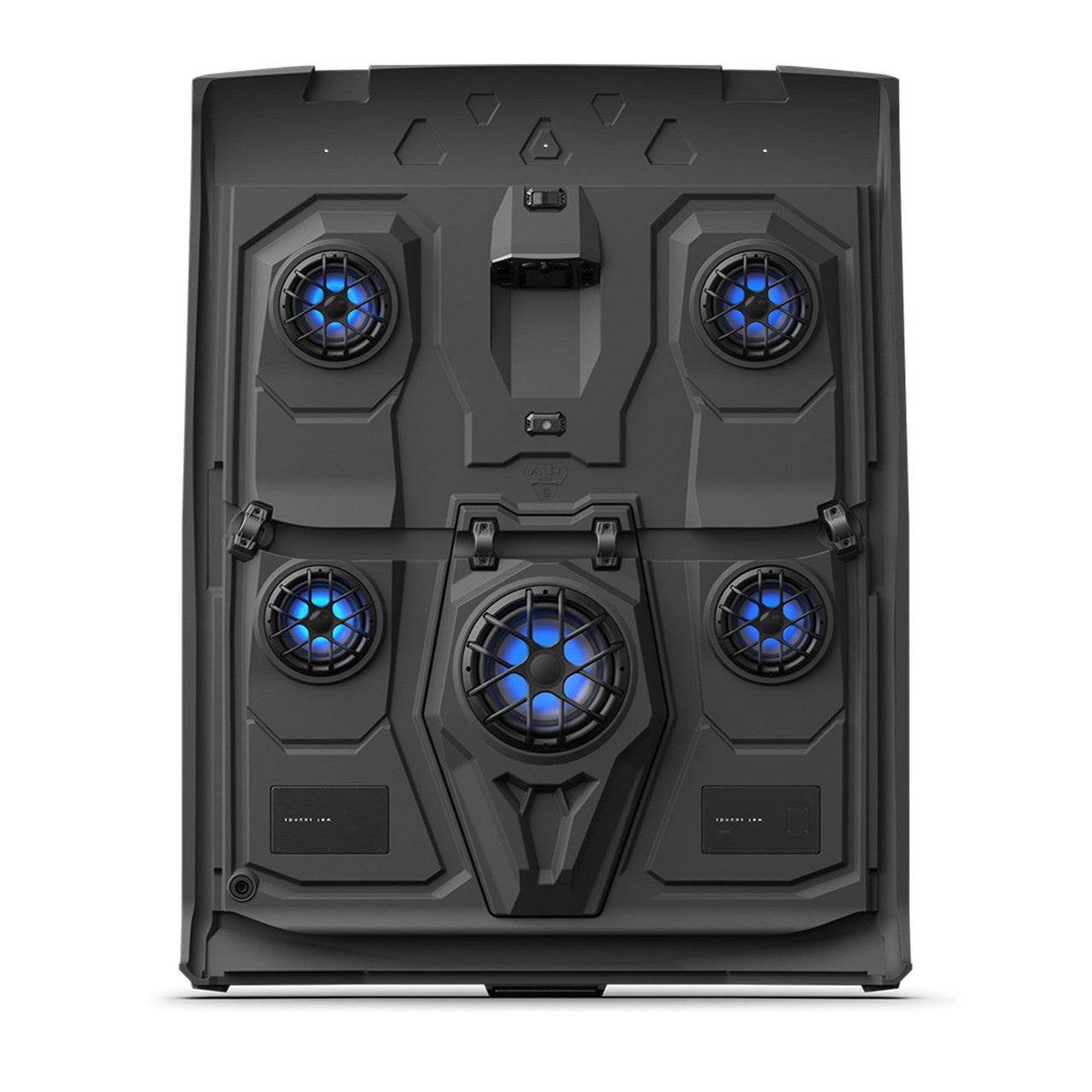 Wet Sounds AR-5 Defender Max Amplified Roof Audio System with Lighting - Four 8-Inch Speakers, One 12-Inch Subwoofer, WS-MC-2 Receiver & 4-Ch Amplifier Compatible with 2017+ Can-Am Defender Max