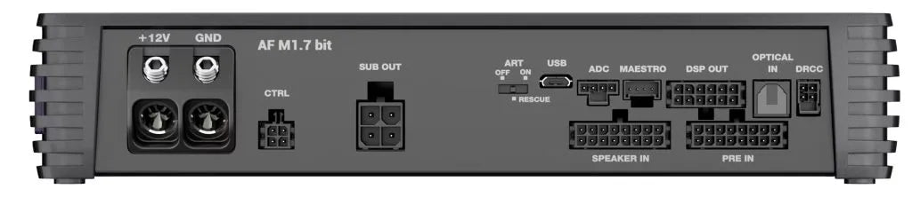 Audison AF M1.7 bit 1 CH Amplifier with 7 Channels DSP - 1 x 1000W at 2Ω