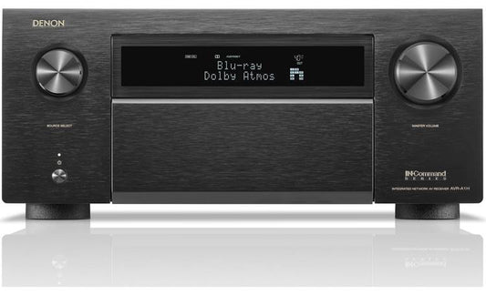 Denon AVR-A1H 15.4-channel home theater receiver with Dolby Atmos®, Bluetooth®, Apple AirPlay® 2, and Amazon Alexa compatibility
