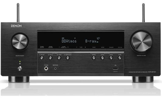 Denon AVR-S970H 7.2-channel home theater receiver with Dolby Atmos®, Bluetooth®, Apple AirPlay® 2, and Amazon Alexa compatibility