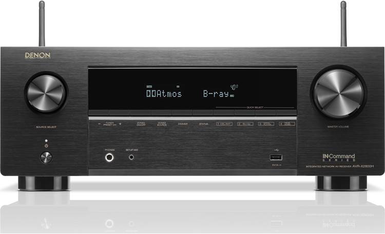 Denon AVR-X2800H 7.2-channel home theater receiver with Dolby Atmos®, Bluetooth®, Apple AirPlay® 2, and Amazon Alexa compatibility