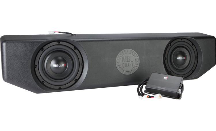 MB Quart MBQJT-SUBA-1 Custom underseat enclosure with two 8" subs and amplifier — fits select Jeep Gladiator vehicles