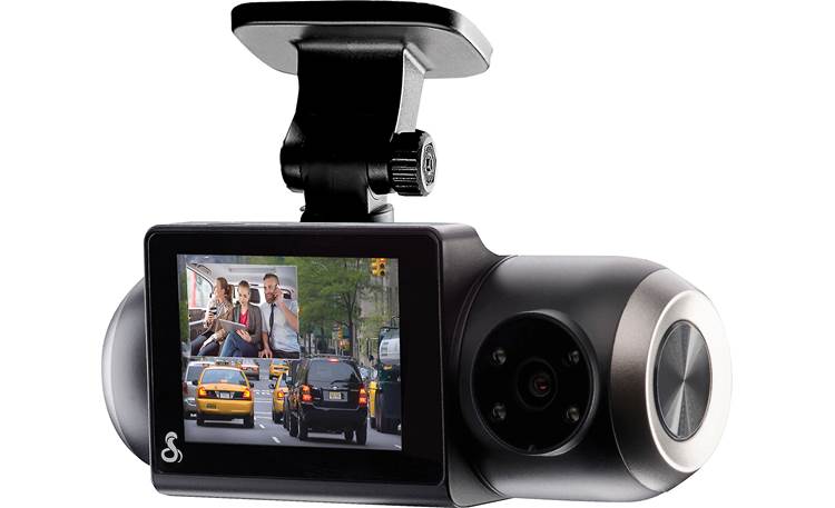 Cobra SC201 HD dash cam with GPS, Wi-Fi, Bluetooth®, and a built-in rear-view camera