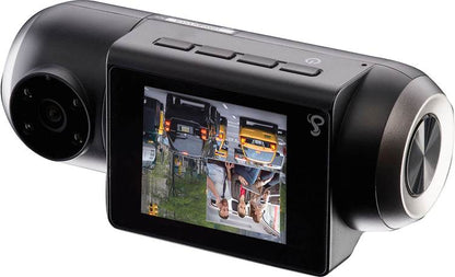 Cobra SC201 HD dash cam with GPS, Wi-Fi, Bluetooth®, and a built-in rear-view camera