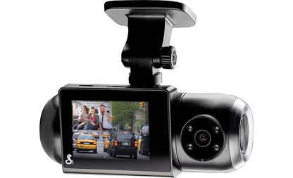 Cobra SC201 HD dash cam with GPS, Wi-Fi, Bluetooth®, and a built-in rear-view camera