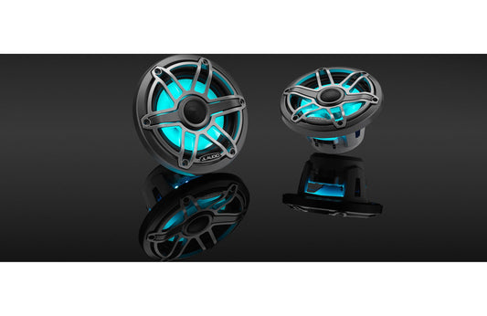 JL Audio M6-650X-S-GmTi-i M6 Series 6-1/2" Marine Speakers With LED Lights (Pair)