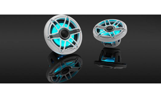 JL Audio M6-650X-S-GwGw-i M6 Series 6-1/2" Marine Speakers With LED Lights (Pair)