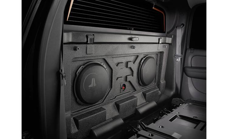 JL Audio Stealthbox® Custom-fit fiberglass enclosure with two 12" W3v4 subwoofers — fits 2002-13 Chevrolet Avalanche and 2002-09 Cadillac Escalade EXT models