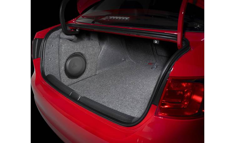 JL Audio Stealthbox® Custom-fit fiberglass enclosure with 10" W1v3 subwoofer — fits 2011-up Volkswagen Jetta sedan