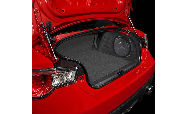 JL Audio Stealthbox® Custom-fit fiberglass enclosure with 10" 10TW3-D4 subwoofer — fits 2013-up Subaru BRZ and Scion FR-S models