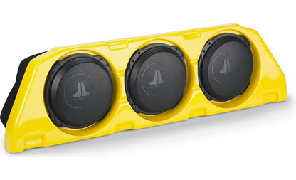 JL Audio Stealthbox® Custom-fit fiberglass enclosure with three 10W3-D4 subwoofers — fits 2010-up Chevrolet Camaro hardtops