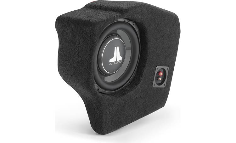 JL Audio Stealthbox® Black custom-fit fiberglass enclosure with one 10TW3 subwoofer — fits 2021-up Chevrolet and GMC full-size SUVs
