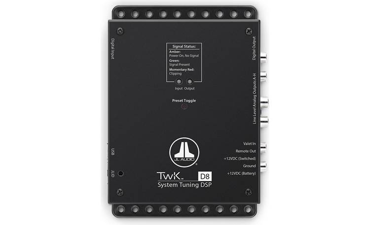 JL Audio TwK™ D8 System Tuning Processor 8-Channel Digital Signal Processor With Optical Digital Input