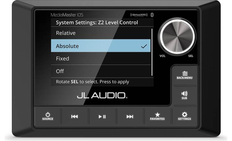 JL Audio MediaMaster 105 Marine 4-Zone Digital Media Receiver With Bluetooth® (does not play CDs)