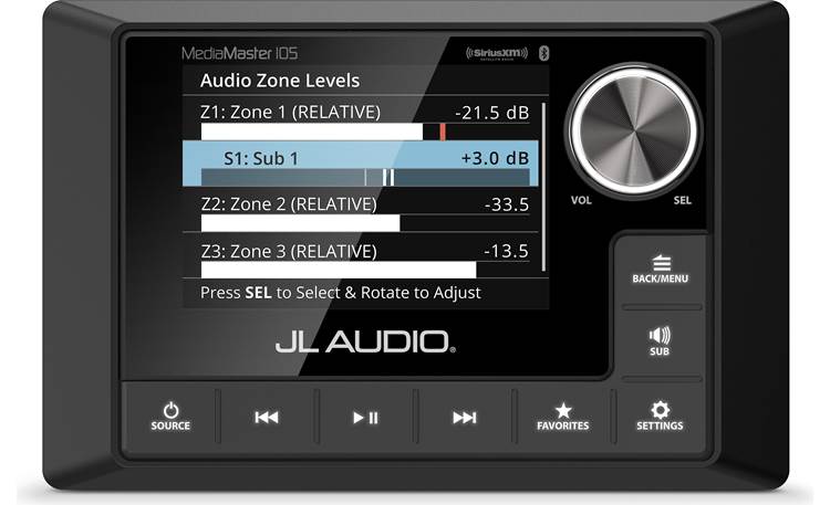 JL Audio MediaMaster 105 Marine 4-Zone Digital Media Receiver With Bluetooth® (does not play CDs)