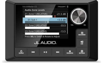 JL Audio MediaMaster 105 Marine 4-Zone Digital Media Receiver With Bluetooth® (does not play CDs)