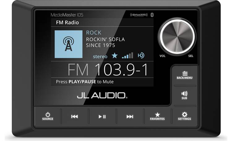 JL Audio MediaMaster 105 Marine 4-Zone Digital Media Receiver With Bluetooth® (does not play CDs)