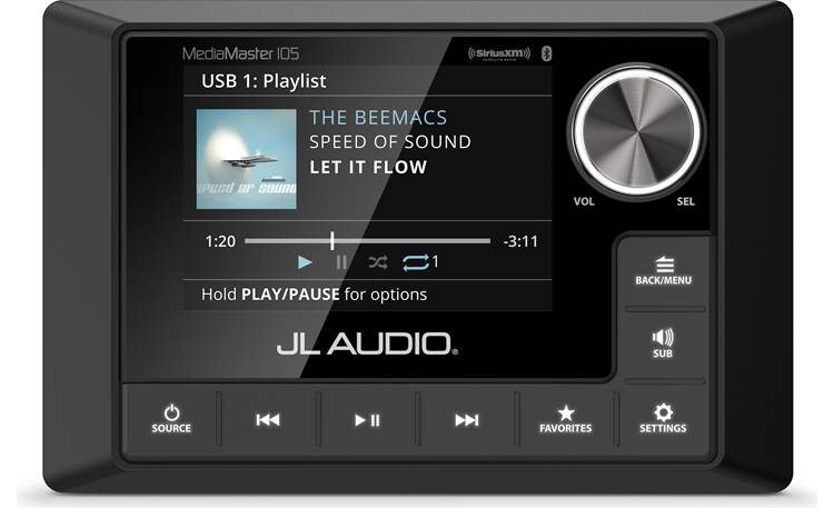 JL Audio MediaMaster 105 Marine 4-Zone Digital Media Receiver With Bluetooth® (does not play CDs)