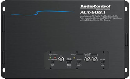 AudioControl ACX-600.1 Mono powersports/marine amplifier — 600 watts RMS x 1 at 2 ohms