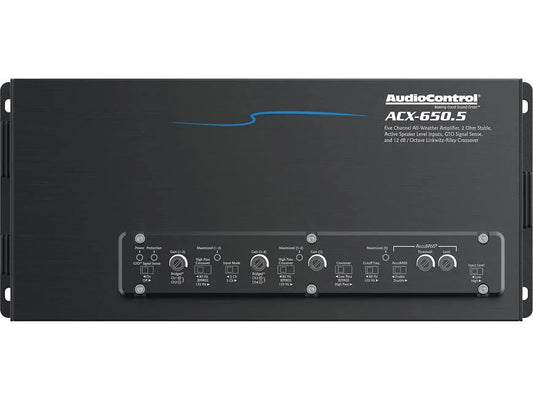 AudioControl ACX-650.5 5-channel powersports/marine amplifier — 50 watts RMS x 4 at 4 ohms + 350 watts RMS x 1 at 2 ohms