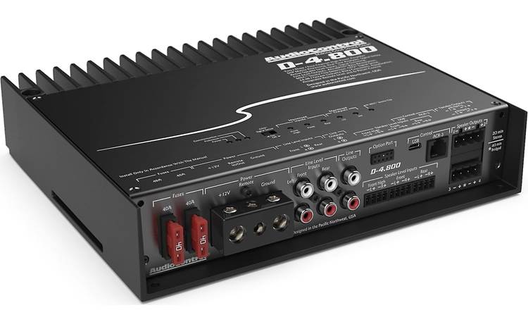 AudioControl D-4.800 D Series 4-channel car amplifier with digital signal processing — 125 watts x 4