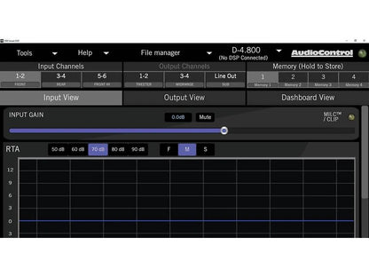 AudioControl D-5.1300 D Series 5-channel car amplifier with digital signal processing — 100 watts RMS x 4 at 4 ohms + 500 watts RMS x 1 at 2 ohms