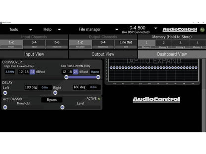 AudioControl D-6.1200 D Series 6-channel car amplifier with digital signal processing — 125 watts RMS x 6