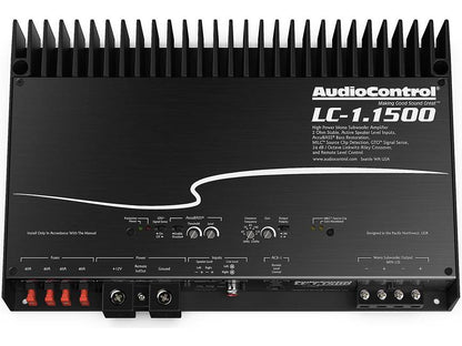 AudioControl LC-1.1500 Mono subwoofer amplifier — 1,500 watts RMS x 1 at 2 ohms
