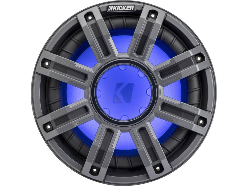Kicker 51MWE102 Premium M-Class 10" 2-ohm marine subwoofer with RGBW LED lighting (Charcoal Grille)
