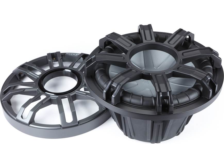 Kicker 51MWE104 Premium M-Class 10" 4-ohm marine subwoofer with RGBW LED lighting (Charcoal Grille)