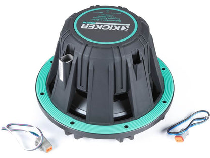Kicker 51MWE104 Premium M-Class 10" 4-ohm marine subwoofer with RGBW LED lighting (Charcoal Grille)
