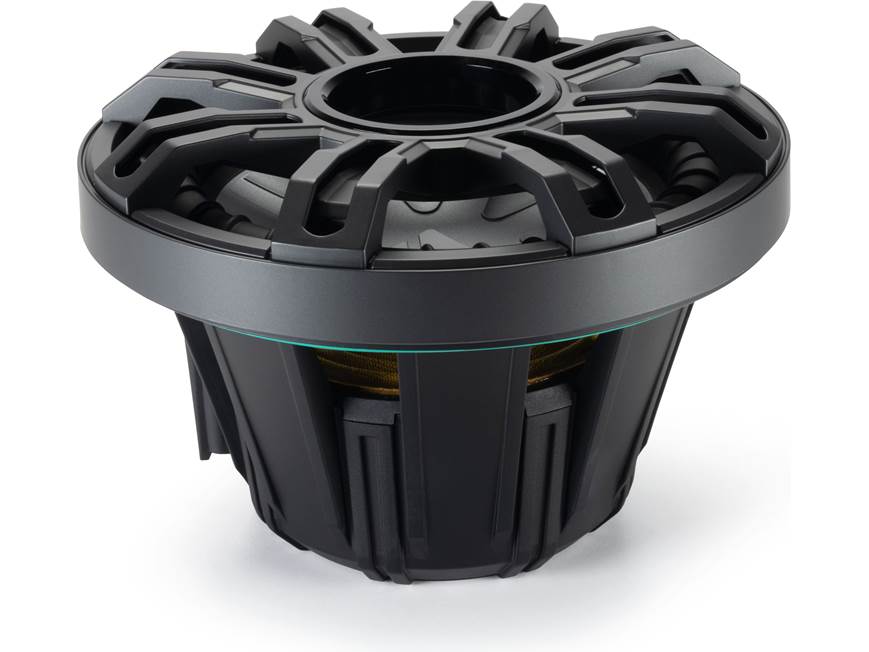 Kicker 51MWF104 Premium M-Class 10" 4-ohm marine subwoofer with RGBW LED lighting — optimized for free-air applications (Charcoal Grille)