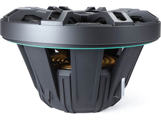 Kicker 51MWF124 Premium M-Class 12" 4-ohm marine subwoofer with RGBW LED lighting — optimized for free-air applications (Charcoal Grille)
