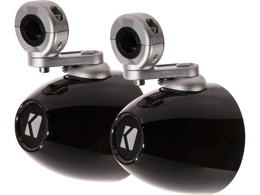 Kicker 40KMMTES Unloaded tower enclosures designed for Kicker 4" marine speakers (Black)
