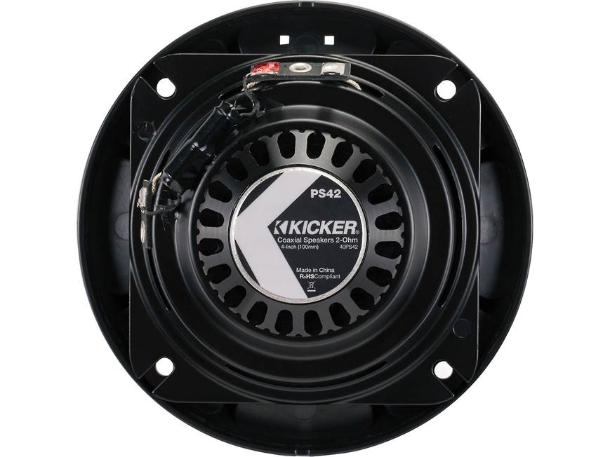 Kicker PS42 4" 2-way speakers (2-ohm) for use in motorcycles, boats, and ATVs