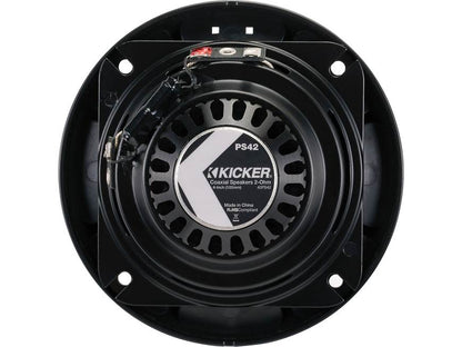 Kicker PS42 4" 2-way speakers (2-ohm) for use in motorcycles, boats, and ATVs
