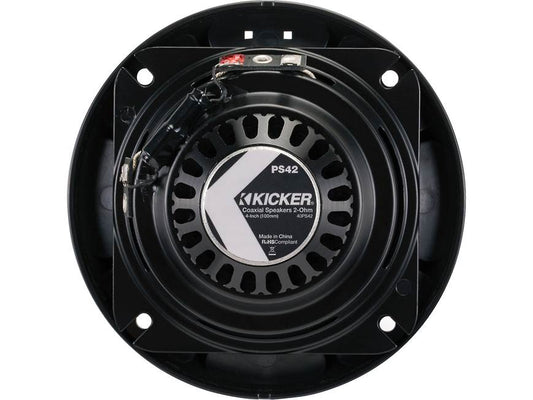 Kicker PS42 4" 2-way speakers (2-ohm) for use in motorcycles, boats, and ATVs