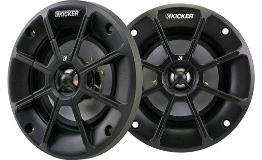 Kicker PS44 4" 2-way speakers (4-ohm) for use in motorcycles, boats, and ATVs